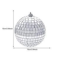 Disco Mirror Ball Party Shiny Ball Christmas Decoration Stage Light Rotating Glass Ball Retro Reflective KTV DJ Light Home Decor None white