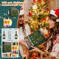 Irish Pub Advent Calendar Christmas Tree Decoration Acrylic Pendant One Size brown