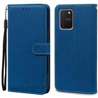 Skirta Samsung Galaxy S10 Lite dėklas G770F Silikoninis prabangus odinis atverčiamas dėklas Skirta Samsung S10 Lite dėklas Galaxy S10Lite piniginės dangtelis For Samsung S10 Lite tamsiai mėlyna spalva