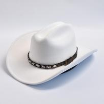 Vintage Big-edge Western Cowboy Hats for Men Women Artificial Wool Gentleman Cowgirl Jazz Hat One Size balta