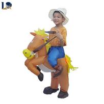 Pripučiamas dviratininko žirgo kostiumas: Animacinis talismanas vakarėliams, pasirodymams ir šventinei nuotaikai. One Size Fits All brown