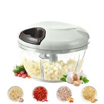 1pc Manual 600ml/900ml Vegetable Chopper Garlic crush - Garlic, Onion & Herb Grinder for Kitchen Cutting Garlic, Household Use gray
