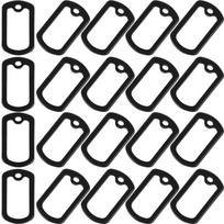 20 Pack Dog Tag Silikoninis duslintuvas Military Style Juodas smėlis