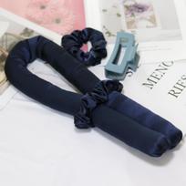 Pure Silk Heatless Curls Hair Curlers Hair Rollers with Hair Clip and Curling Ribbon No Damage to Hair Lazy Curler Set Headband gray