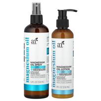 artnaturals, magnesium oil, spray & lotion, 2-piece set black