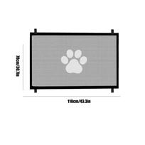Pets Dog Barrier Fences Baby Safety Gate Pet Isolated Network Stairs Gate Folding Breathable Mesh Playpen For Dog Safety Fence gray