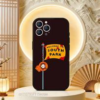 Cartoon S-South-P-Park art  Phone Case Silicone Soft For IPhone 16,17,15,11,13,12,14,Mini,Pro,Max,Plus,Air,E Black iPhone15plus