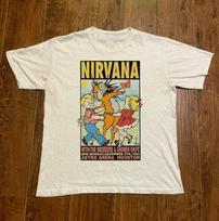 NIRVANA 90039;s Vintage Concert Tour White T-Shirt for Music Fans Unisex T-Shirt XL brown