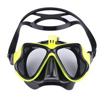 GoPro/SJ4000/Yi Compatible Diving Mask with Camera Mount for Mountain Dogs black