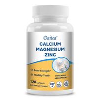 Calcium Dietary Supplement, With Magnesium, Zinc, Glutamic Acid Hcl, 120 Capsules 120 Capsules white