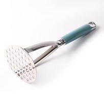 Bulvių trintuvas Nerūdijančio plieno bulvių presas Moso stūmiklis Buitinė virtuvinė daržovių ir vaisių trintuvas silver + cyan gray