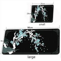 Cherry Blossom Mouse Pad Large Computer Office Game Table Mat XXL x Rubber Antislip Gaming Keyboard Mousepad Long Desk Pads 900x400x2mm black