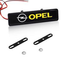 Car Front Cover Grille Lamp Emblem Decor Lighting LED Lights For Opel Astra Antara Zafira Frontera Rocks Mokka-e Corsa Insignia white