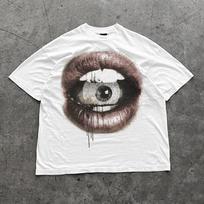 Big Lips Y2k Mouth T Shirt - Grillz White T Shirt - Unisex Y2k Shirt- Streetwear T Shirt 2XL gray