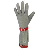 15cm TPE Belt Cut Resistant Stainless Steel Chain Mail Metal Mesh Butcher Safety Work Gloves (as the picture,Xs) gray