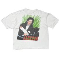 MICHAEL JACKSON BLACK PANTHER WHITE T-Shirt Reprint 4XL gray