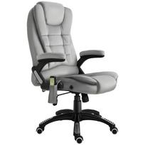 Office Chair with Massage Function, Ergonomic Executive Chair with Heating Function, Reclining Function, Rocking Function, Height-Adjustable 67 x 74 x 120 cm