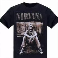 Kurt Cobain Nirvana T shirt Size S-4XL Cotton Men and Women S gray