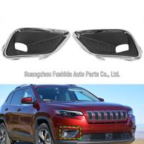 Jeep Cherokee Fog Light Trim (2017-2020) - Electroplated Finish Right black