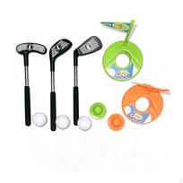 Golf Toy with Target Cups Telescopic Putting Game Set Indoor for Kids, Young Children, Playroom, Black black