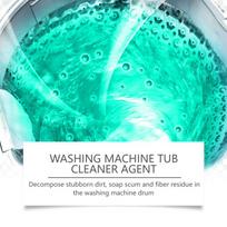 Washing Machine Tank Descaler Removes Dirt Mildew Bacteria Odor Deep Cleaning Powder for Drum Home Use one size blue