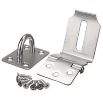 Hotel Security Hardware Lock Door Shed Cabinet Household Door Lock  Accessary Hasp Padlock Clasp 3 Inch white
