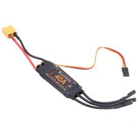 40A Brushless ESC Speed Controller 5V/3A BEC Output for RC Drone Airplanes Accessory gray