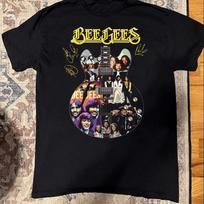 New Bee Gees band guitar Gift For Fans Unisex S-5XL Shirt OS160 Unisex T-Shirt XXXXL gray