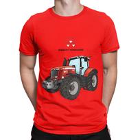Massey Ferguson Traktorius Raudonas Traktorius Naujoviškas Grafinis 100% Medvilnės Marškinėliai Massey Ferguson Marškinėliai Viršutiniai Drabužiai Unisex S gray