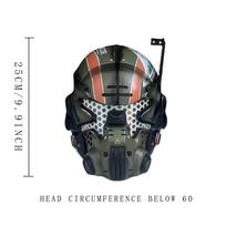 Titanfall 2 Jack Cooper Led Lighe Masks Cosplay Helmets Halloween Costume for Adult Man Face Mask Masquerade Carnival Party Prop black