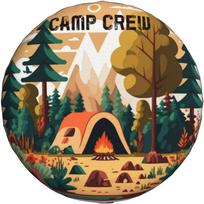 1pc Forest Tent Bonfire Decoration Spare Tire Cover, Universal Tire Cover, Trailer Rv Van SUV Truck Camping Car, And Universal W 14inch brown