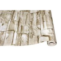 Stone Peel and Stick Wallpaper Brick Self Adhesive Wallpaper Brick Contact Paper Faux Stone Backsplash for Kitchen Bathroom 1mx45cm white