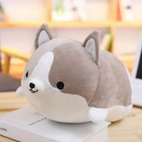 30/45/60cm Cute Corgi Dog Plush Toy Stuffed Soft Animal Cartoon Pillow Lovely Christmas Gift for Kids Kawaii Valentine Present 30CM pilka spalva