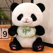 Cute cute panda doll plush toy national treasure black and white panda doll girl company soothing doll 30cm（0.3kg） black