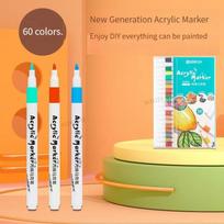12/80 Colors Acrylic Marker Rock Painting Kit for Kids Children Stone Paint Pens Collection Ceramic Glass Wood DIY Crafts Art Supplies brown