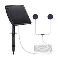 Double Port Solar Aquarium Air Pumps Energy Efficient for Freshwater Tanks with Solar Power Supply Home Use black