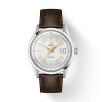 Tissot Leather Strap silver Dial Men's Fashion Watch T157.407.16.031.00 sidabras