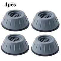 Nice 4Pcs Anti Vibration Feet Pads Waterproof Legs Slipstop Silent Skid Raiser Mat Washing Machine Support Dampers Stand Furniture gray