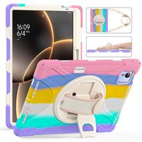 Rugged Stand Case for Xiaomi Pad 7 Ultra 2025 14.0 Inch 360 Rotating Heavy Duty Cover with Hand & Shoulder Strap 3-Layers Shell Xiaomi Pad 7 Ultra black