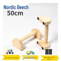 Adjustable Wooden Calisthenics Push-Up Bars beige
