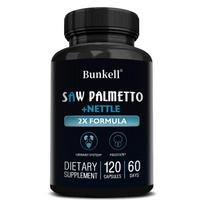 Saw Palmetto Blend Dietary Supplement, 120 Capsules Per Bottle 120 Capsules black
