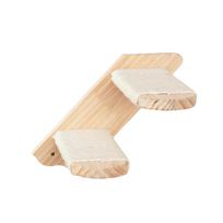 Wooden Cat Climbing Shelf Space Saving Wear Resistant Wall Mounted Cat Hammock with Cushion Cat Jumping Platform Sleeping beige