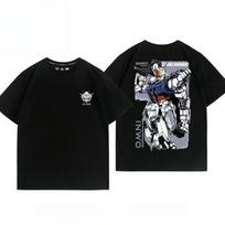 Anime Mobile Suit Gundam Printed Tshirt Mens and Womens Tshirt Mens Top Sports Tshirt 2026 Summer New Tee S gray