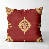 Red Throw Pillows With Gold Floral Ornamental Patterns Polyester pillowcase,sofa decorative cushion cov Headboard Pillow 45x45cm beige