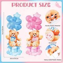 SRZKB3216 Newborn Gender Reveal Lawn Decoration Stake SRZKB3216 pink