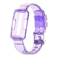 Suitable for Fitbit-Luxe Inspire Durable Sweatproof Adjustable Fashion Silicone Wristband Link Bracelet Watch Band Strap violetinė