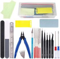 21-Piece Gundam Model Building Tool Set with Storage Box gray