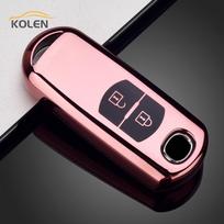 Minkštas TPU automobilio nuotolinio valdymo pultelio dėklas Dangtelis Korpusas Fob Mazda 2 3 5 6 Bl Bm Gj Atenza Axela Cx-5 Cx-7 Cx-3 Cx-9 Mx-5 Ke Kf Priedai gray
