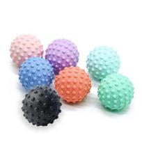 Textured Spiky Massage Ball Deep Tissue Pressure Relief TPE Sensory Fidget Toy Handheld Muscle Roller for Daily Relaxation gray