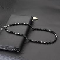 Noter Men Necklace Stainless Steel Buckle Natural Lava Turquoises Onyx Healing Collar Outdoor Cool Riding Neck Accessories Homme turkis